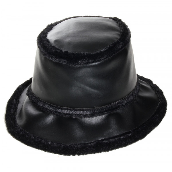 chapeau polyuréthane noir