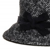 chapeau avec ceinture laine noir