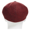 casquette 6 pans en laine vierge bordeaux