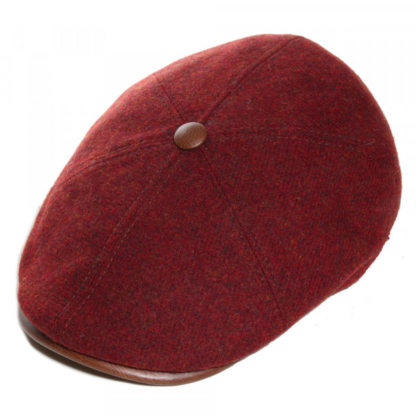 casquette laine 6 pans avec bouton