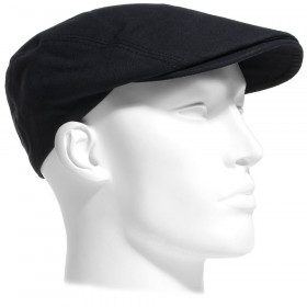 casquette plate 100% coton coloris noir