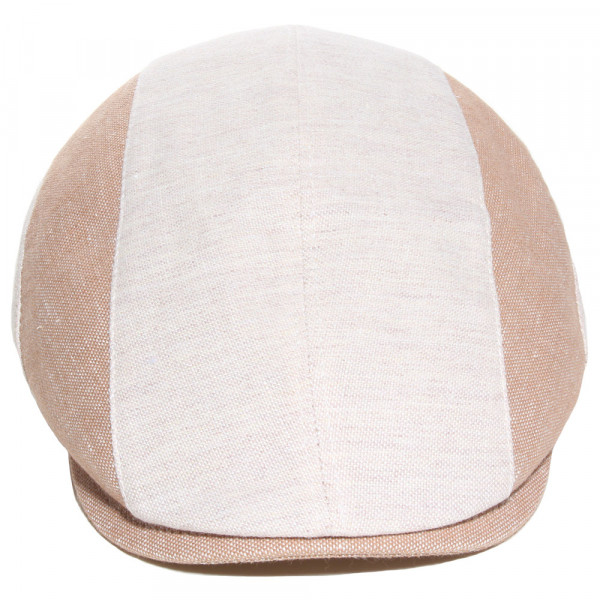 béret bicolore beige