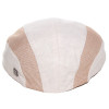 casquette lin bicolore beige et écru