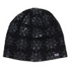 bonnet noir floqué de flocon de neige