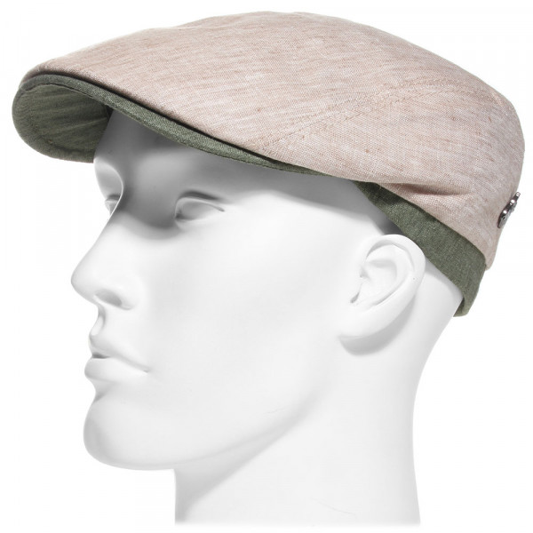 béret bicolore beige et kaki