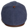 casquette coton avec visière et bouton polyuréthane marron