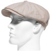 casquette gavroche en lin beige