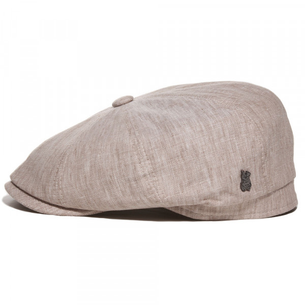 Profil de casquette gavroche beige en lin