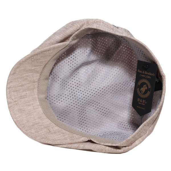 Doublure filet aéré de casquette gavroche en lin