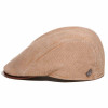 Profil de casquette plate beige avec visière marron