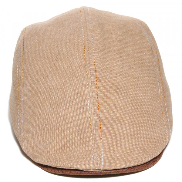 Face de casquette plate canvas beige