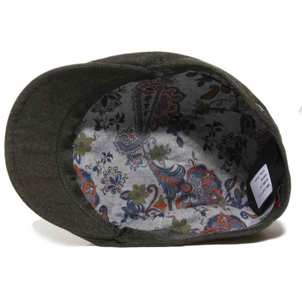 Doublure coton de casquette plate en laine vierge