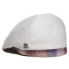 béret lin avec bande arrière en soie colorée