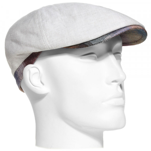 Béret lin et soie écru