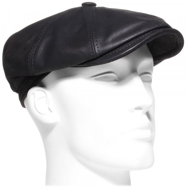 casquette Hatteras cuir noir