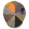 casquette patchwork laine Harris tweed