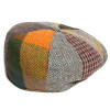 Détail des pans en Harris Tweed sur casquette gavroche