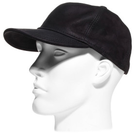 Casquette baseball en cuir nappa wax noir – Hats & Brothers