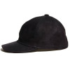 Profil de casquette baseball noire en cuir