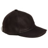 Face de casquette baseball en cuir marron