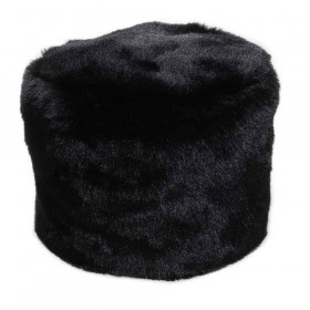 Toque femme imitation fourrure noir
