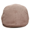 Dessus de casquette plate en velours beige