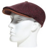 casquette en laine vierge de coloris bordeaux