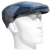 Casquette plate en Harris Tweed à carreaux bleus – Hats & Brothers