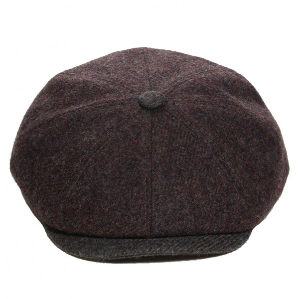 casquette à 8 pans avec bouton et visière coloris kaki