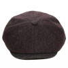 Dessus de casquette gavroche en laine vierge marron