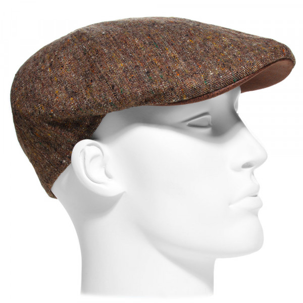 Casquette Duck en laine vierge marron moucheté – Hats & Brothers
