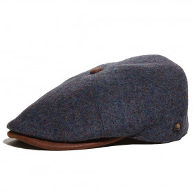 casquette style Oxford en laine bleue