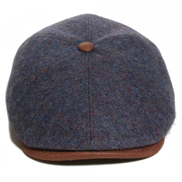 casquette à 6 pans avec bouton et visière gansée