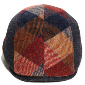 Dessus de casquette plate en laine vierge marron