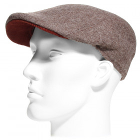 casquette bec de canard en laine vierge coloris taupe