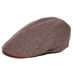 Profil de casquette bec de canard en laine vierge taupe