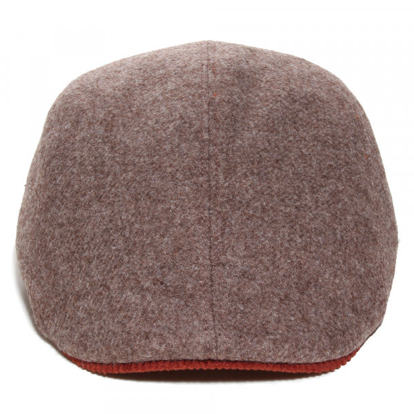 Dessus de casquette bec de canard taupe en laine vierge