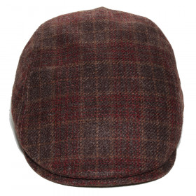 Dessus de casquette plate en laine et cachemire marron