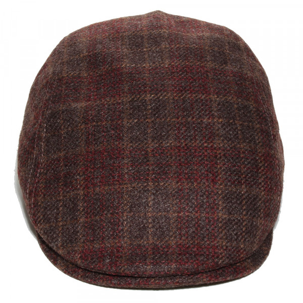 Dessus de casquette plate en laine et cachemire marron