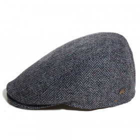 casquette laine mouchetée coloris bleu