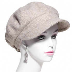 Casquette gavroche femme en laine vierge beige – Hats & Brothers