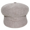 Dessus de casquette gavroche femme en laine vierge beige