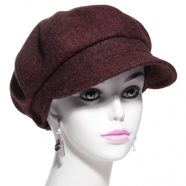 Casquette gavroche femme en laine vierge bordeaux – Hats & Brothers