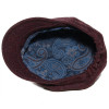 Doublure de casquette gavroche femme en laine vierge bordeaux