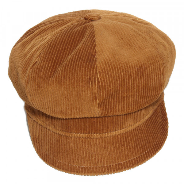 casquette velours coloris cognac