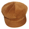 casquette velours coloris cognac