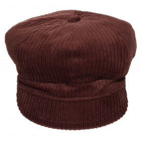 casquette velours coloris brique