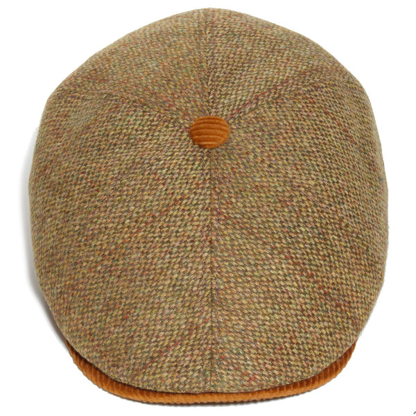 Dessus de casquette Oxford en Harris Tweed moutarde