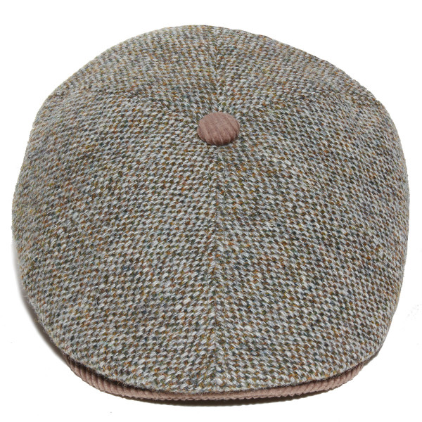 Dessus de casquette Oxford en Harris Tweed beige