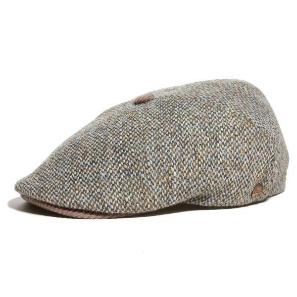 Profil de casquette Oxford beige en Harris Tweed